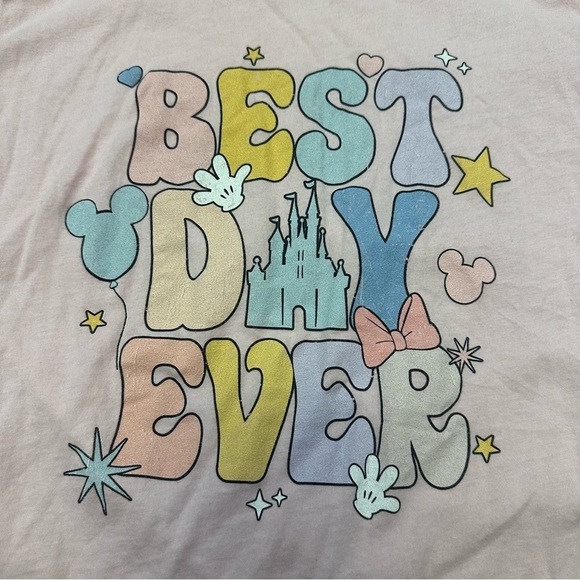 Bella Canvas Pink Graphic Tee - Best Day Ever - Picture 4 of 4